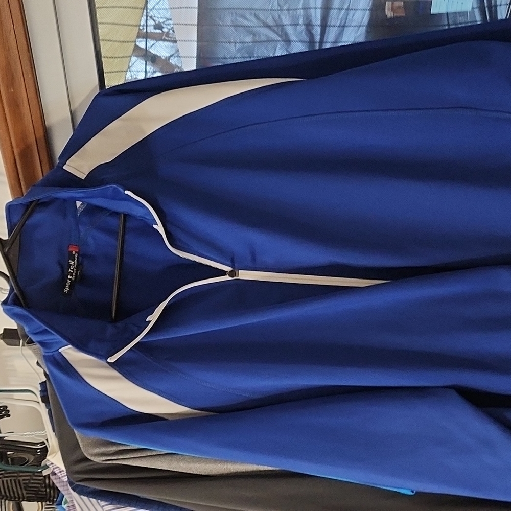 3xl blue and white track jacket